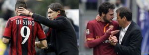 Destro con i due allenatori