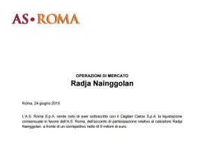 Comunicato ufficiale dell'AsRoma