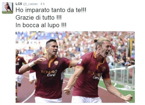 Il tweet di Castan