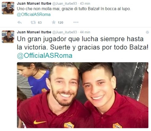 Il tweet di Iturbe