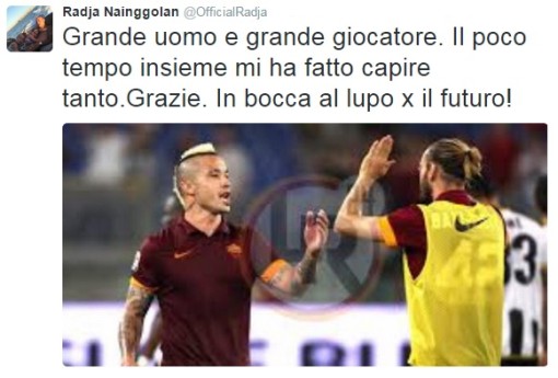 Il tweet di Nainggolan