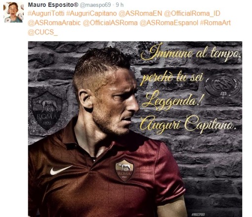 Il messaggio d'auguri di Mauro Esposito