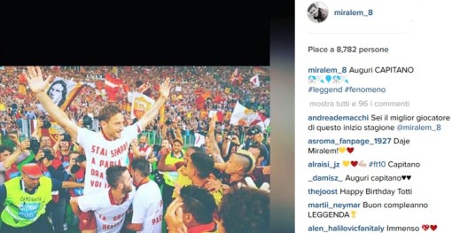 Gli auguri di Miralem Pjanic