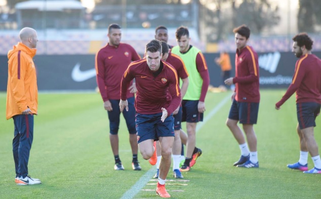 Roma, allenamento Trigoria