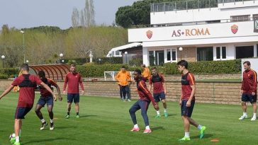 Roma, allenamenti Trigoria