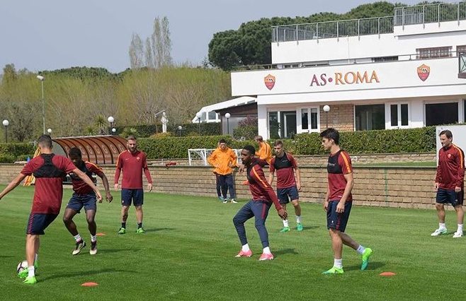 Roma, allenamenti Trigoria