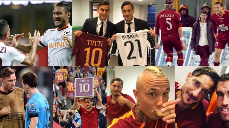 Messaggi social per Totti