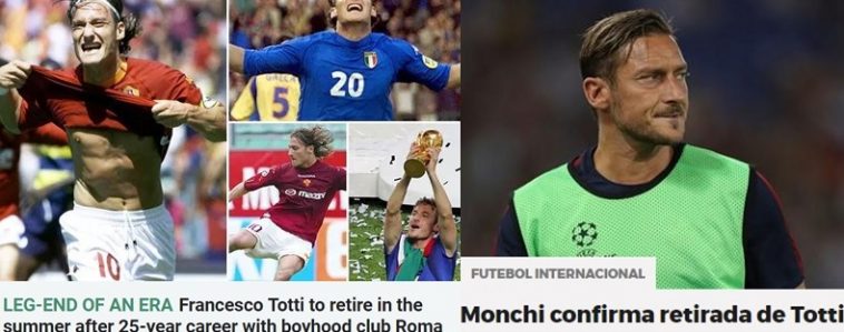 Monchi annuncia addio di Totti
