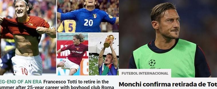 Monchi annuncia addio di Totti