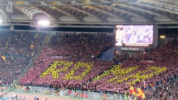 Roma-Lazio coreografia Curva Sud