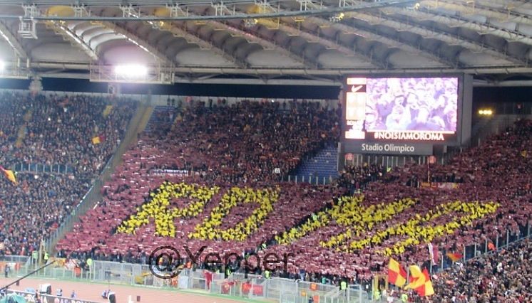 Roma-Lazio coreografia Curva Sud