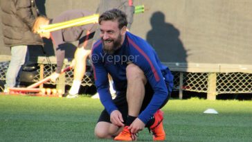 Roma, De Rossi allenamento