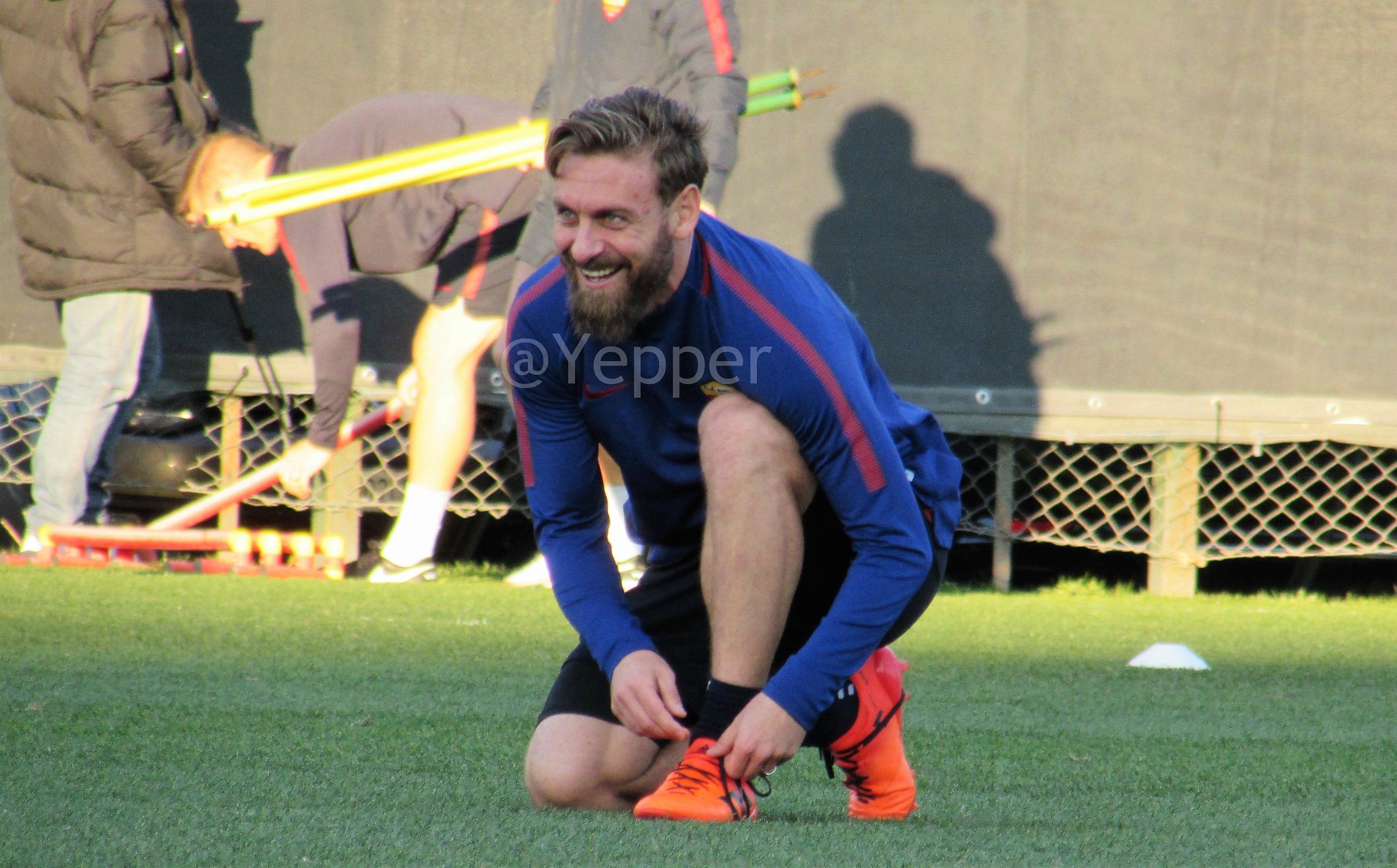 Roma, De Rossi allenamento