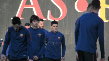 Roma, allenamento a Trigoria, Perotti