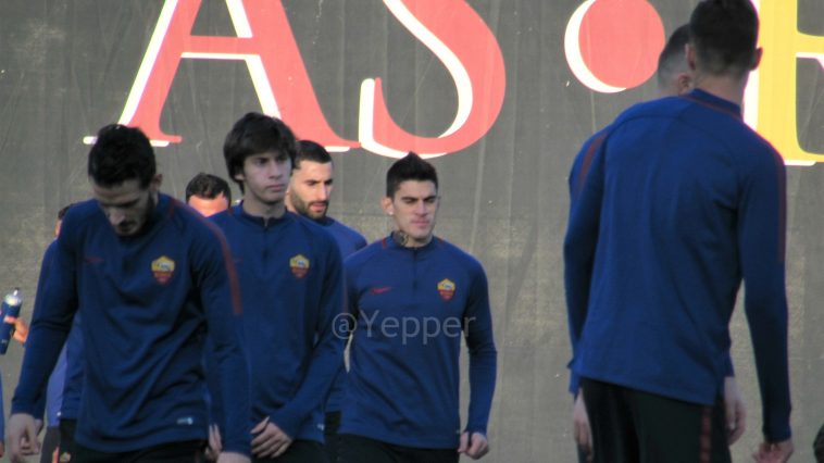 Roma, allenamento a Trigoria, Perotti