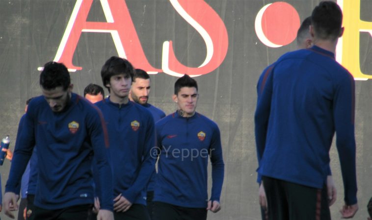 Roma, allenamento a Trigoria, Perotti