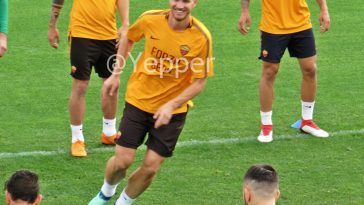 Dzeko allenamento Trigoria
