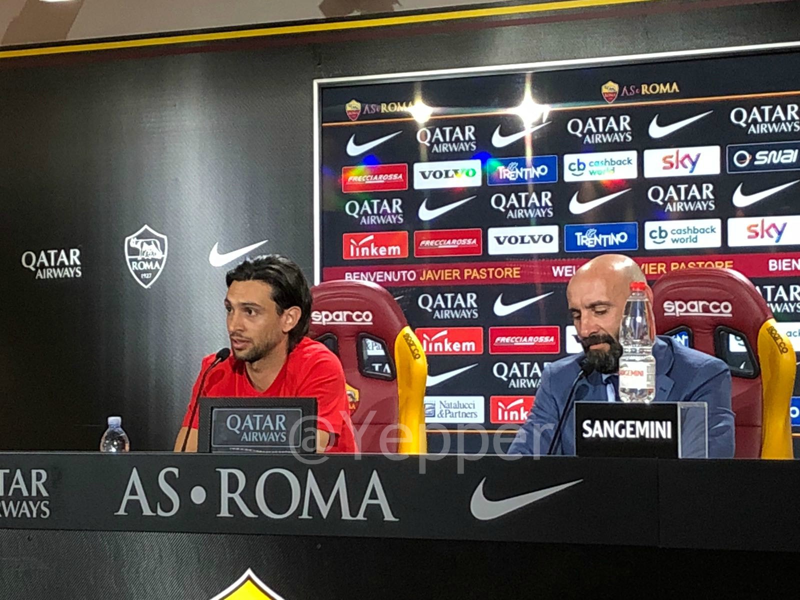 Pastore e Monchi conferenza stampa YP