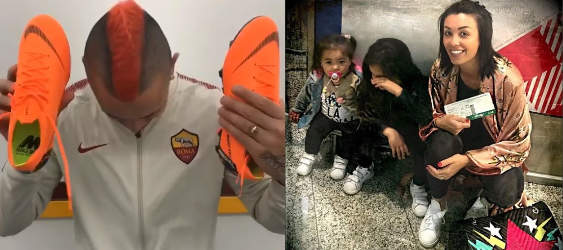 Radja Nainggolan e Claudia Lai con fede