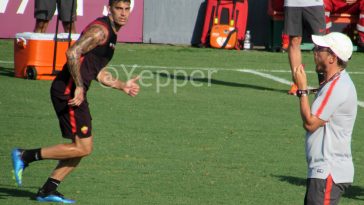 Allenamento Perotti con Di Francesco