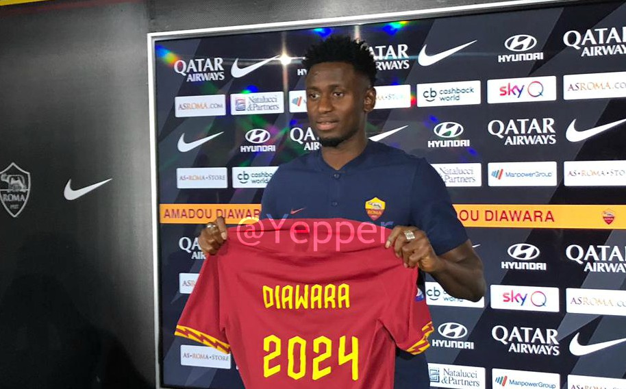 Diawara conferenza stampa presentazione a Trigoria