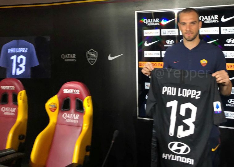 conferenza stampa presentazione Pau Lopez Roma