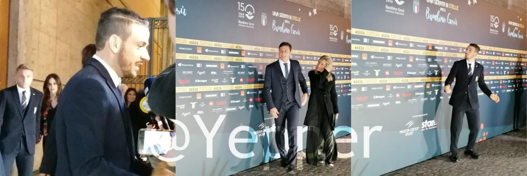 Collage Una serata di stelle per il bambino Gesù Florenzi Immobile Zanetti