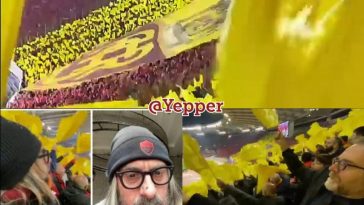 De Rossi e Mastandrea in Curva Sud