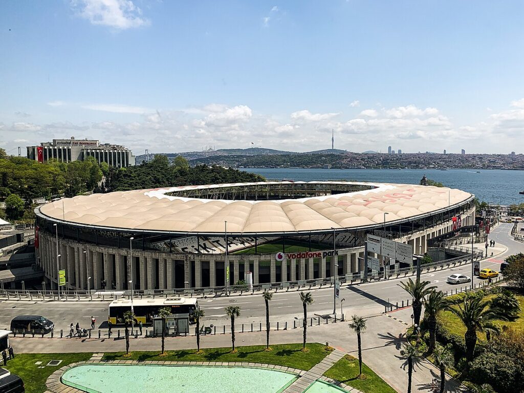 Vodafone Park a Beşiktaş, Istanbul, Turchia. Sede del Beşiktaş JK